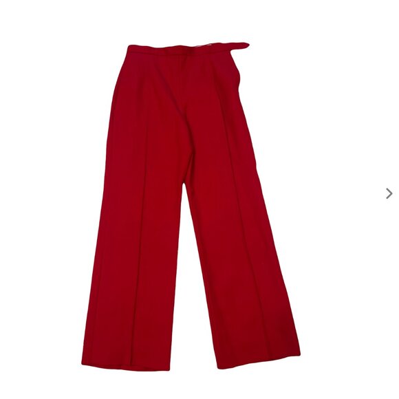 Yves Saint Laurent Rive Gauche Red Wool Pants - Picture 2 of 3